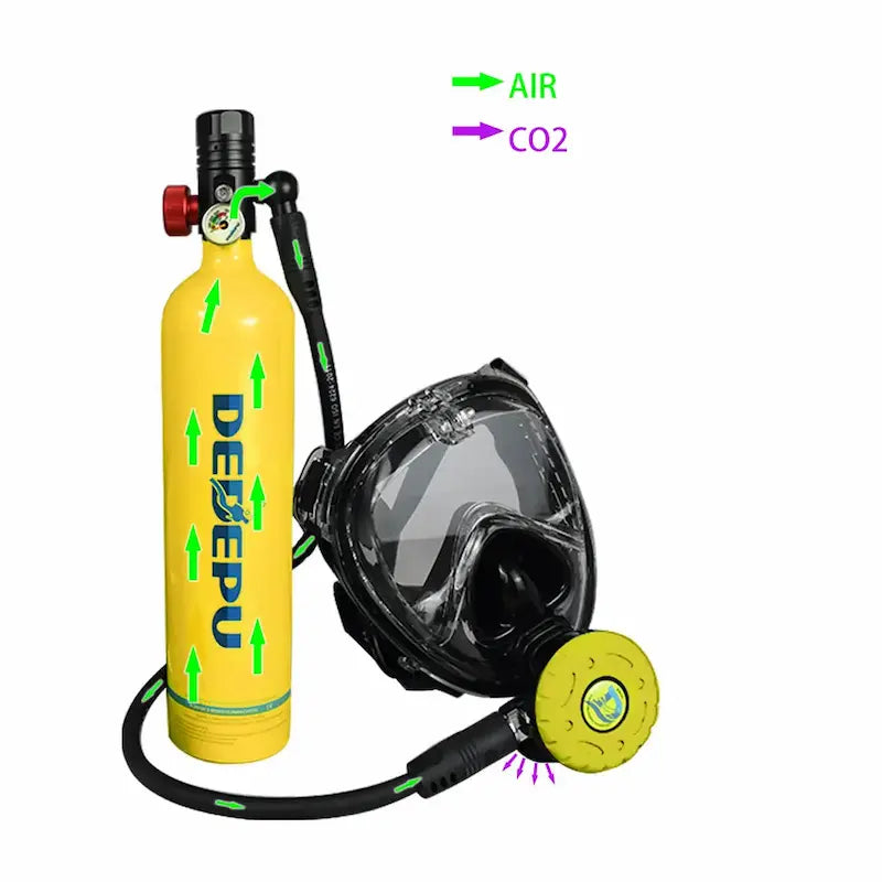 Greatever Diving Mini Scuba Air Tank Air Flow