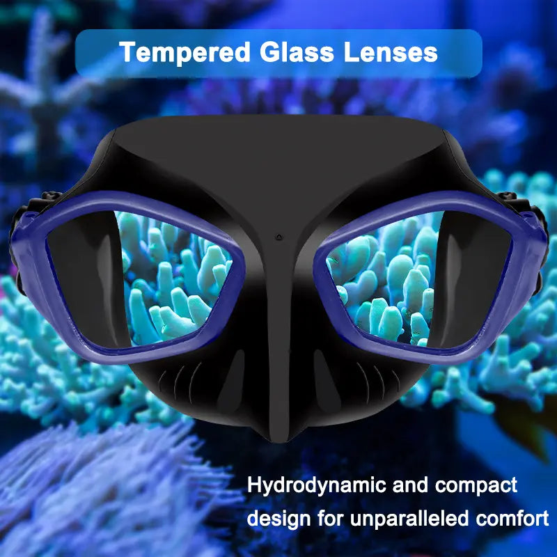 Greatever Dual Diving Snorkel Mask Tempered Glass Lenses
