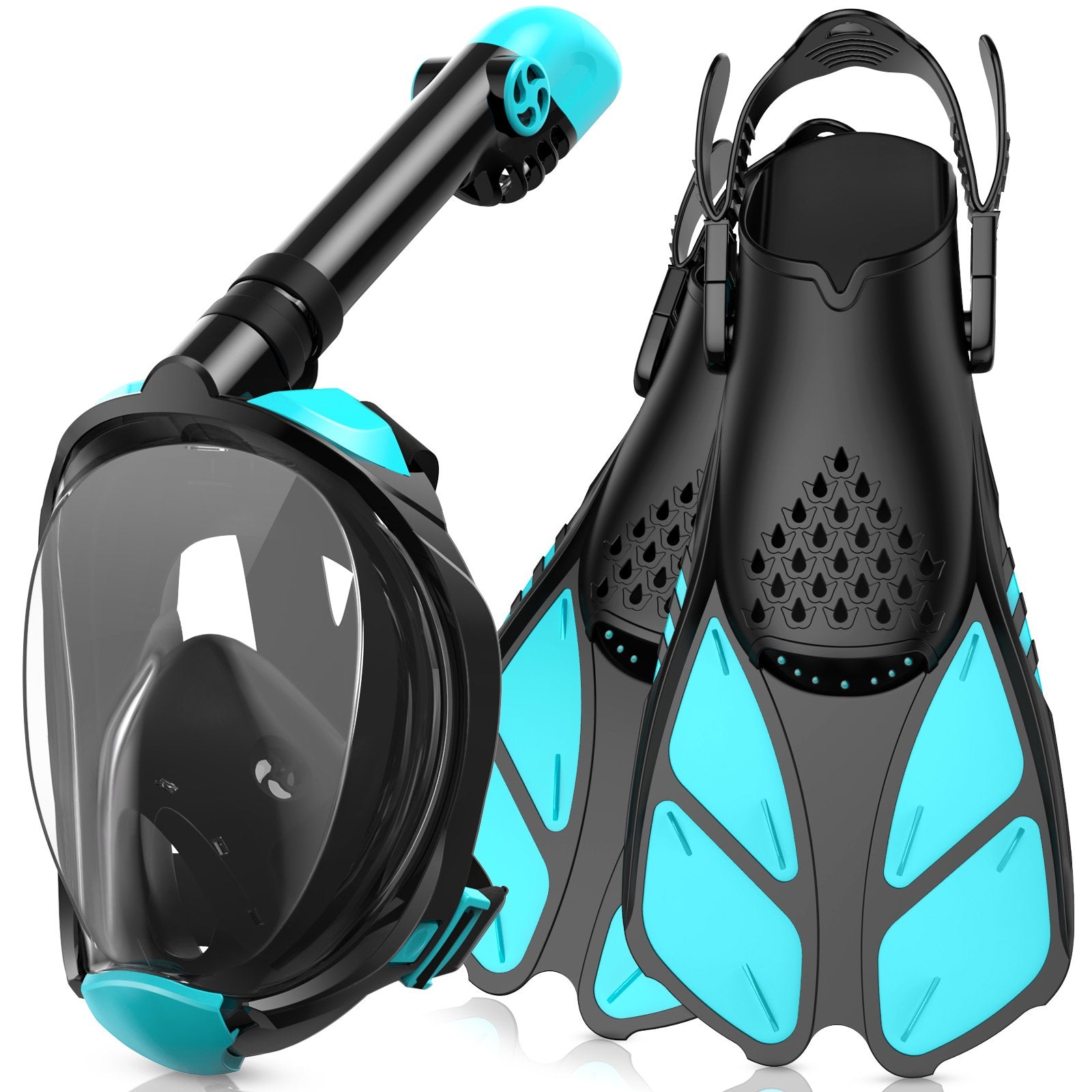Greatever Full Face Snorkel Mask and Fins Set