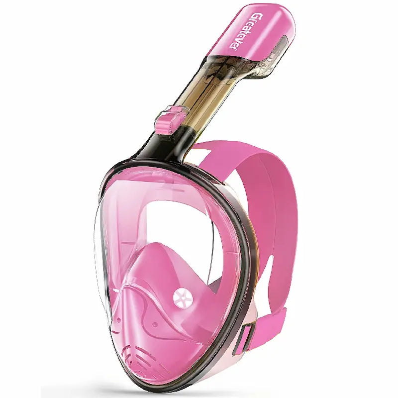 Greatever G1 Full Face Snorkel Mask Gray Pink