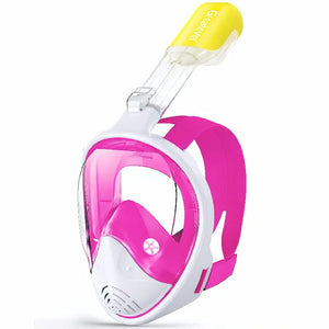 Greatever G1 Full Face Snorkel Mask Pink White