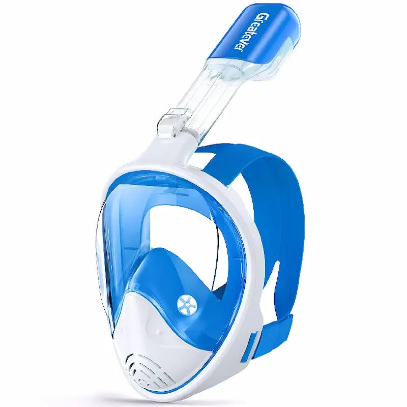 Greatever G1 Full Face Snorkel Mask White Blue