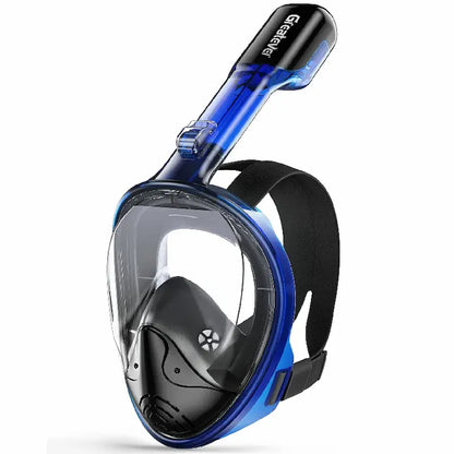 Greatever Adults G1 Full Face Anti Fog Anti Leak Snorkel Mask Cerulean Blue S