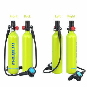 Greatever Green Mini Scuba Air Tank Front and Back