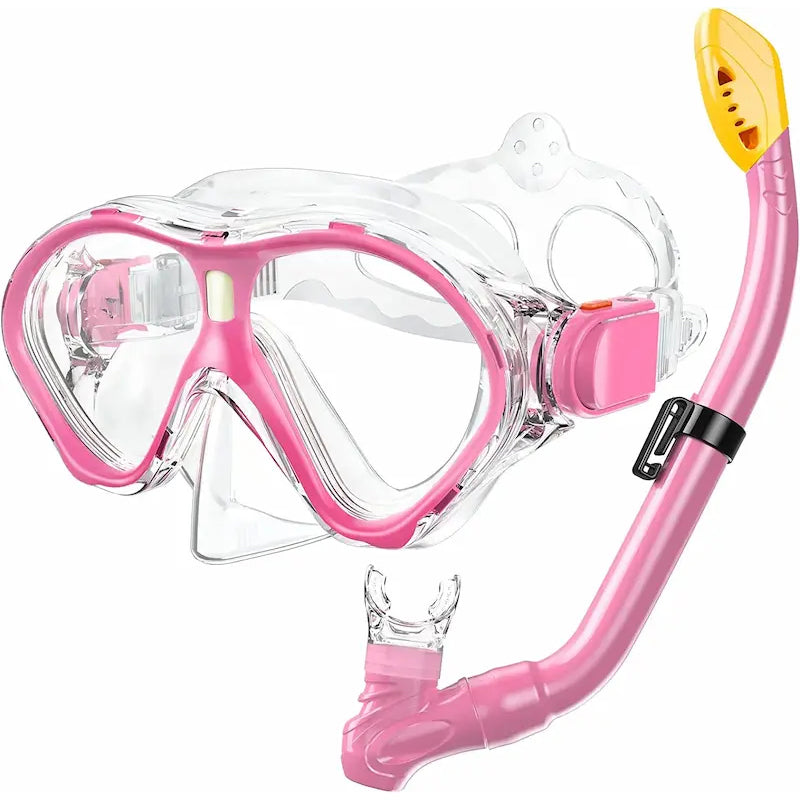 Greatever Light Pink Kids Snorkel Set