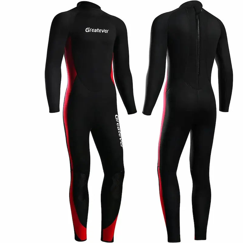 Greatever Men_s Wetsuits Black Red