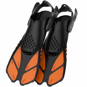 Greatever Orange Snorkel Fins