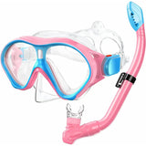 Greatever Pink Blue Kids Snorkel Set