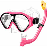 Greatever Pink Kids Snorkel Set