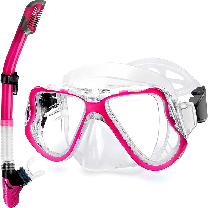 Greatever Prink Clasic Exploration Dry Snorkel Set