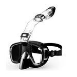 Greatever Transparent Black G3 Half Face Snorkel Mask