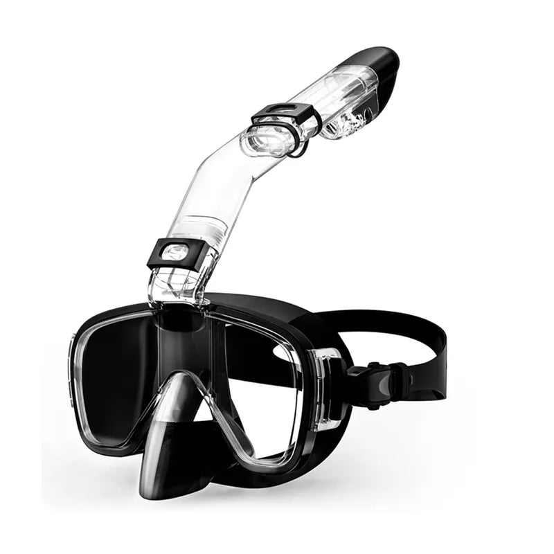 Greatever Transparent Black G3 Half Face Snorkel Mask