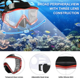 Greatever Tri Lens Diving Goggles Halo Broad Peripheral View