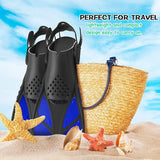 Greatever snorkel fins Blue Perfect for Travel